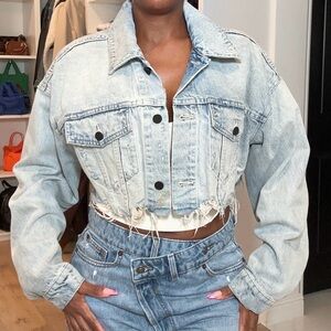 Distressed Light Blue Denim Jacket